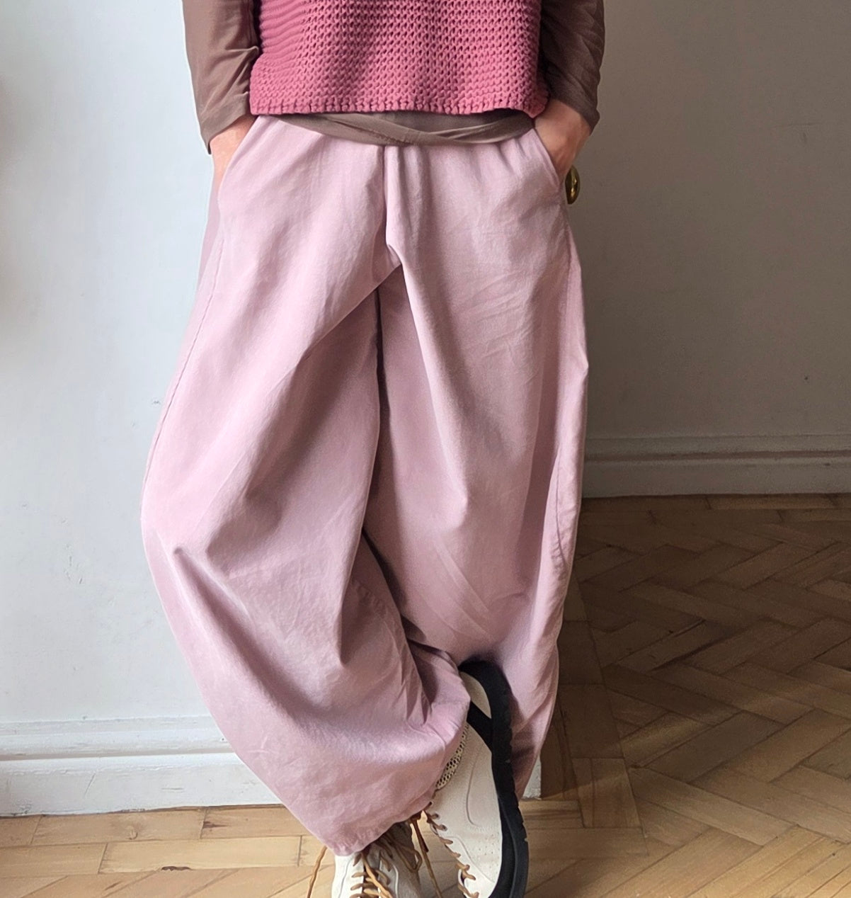 Cropped Fine Cord Trousers