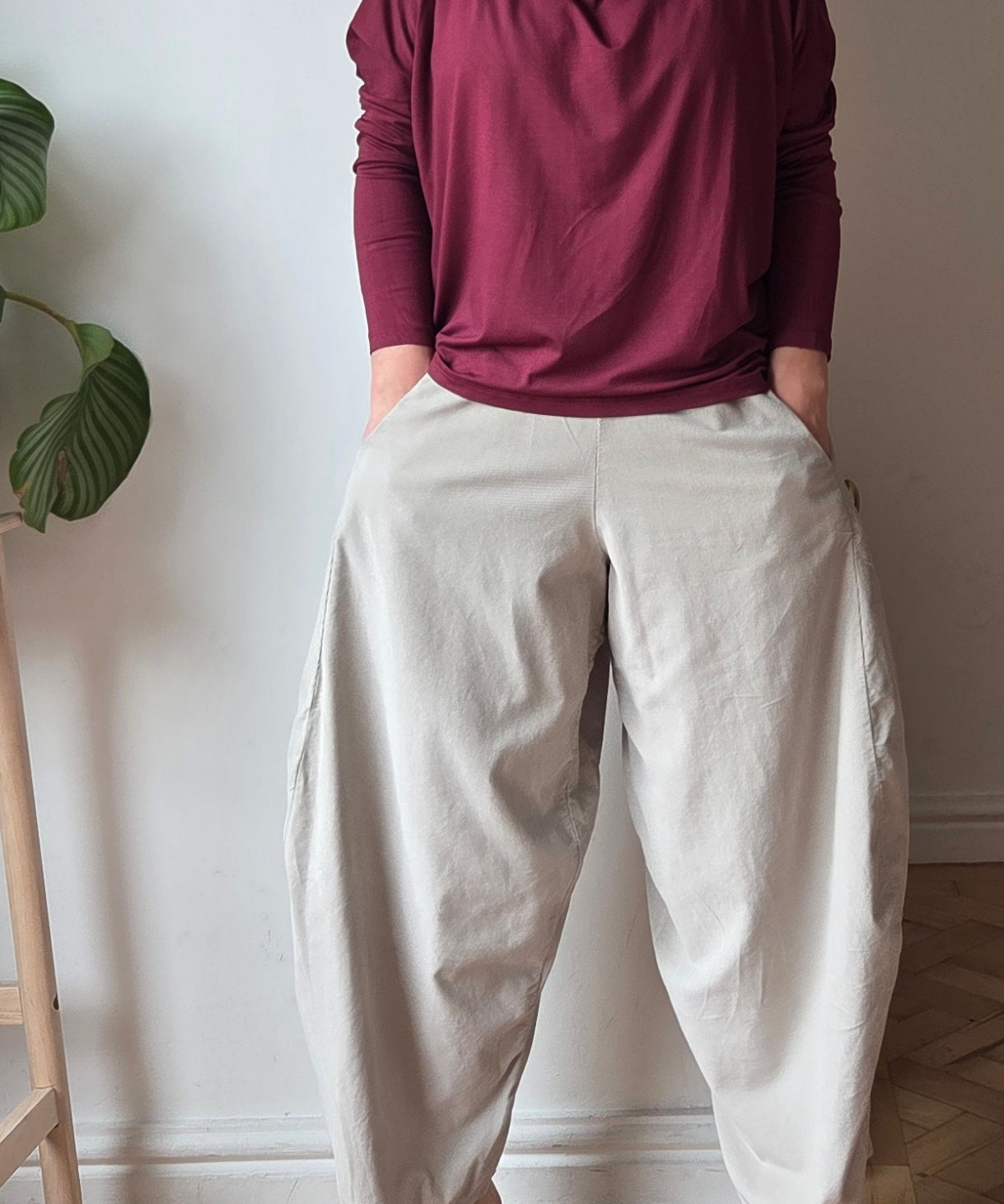 Cropped Fine Cord Trousers