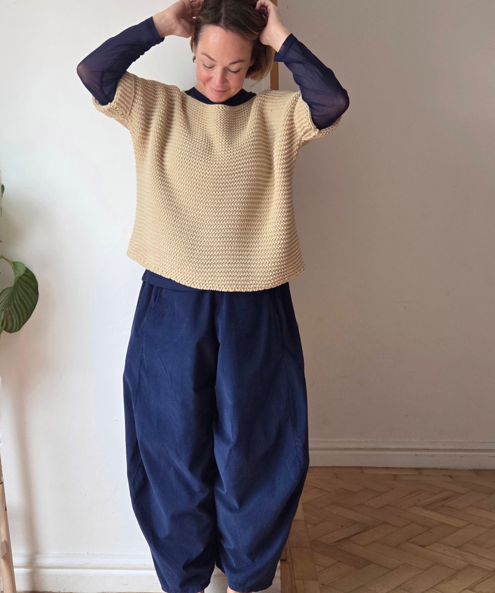Cropped Fine Cord Trousers