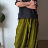 Cropped Fine Cord Trousers