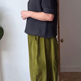 Cropped Fine Cord Trousers
