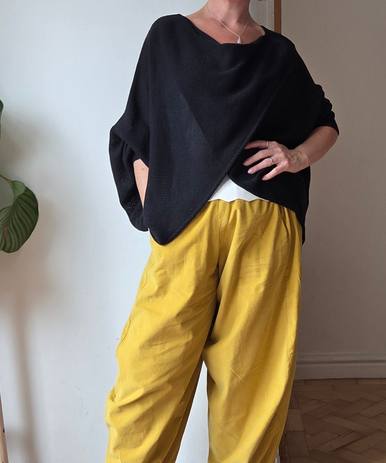 Cropped Fine Cord Trousers