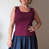 Scalloped Vest Top