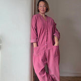 Cord boiler suit