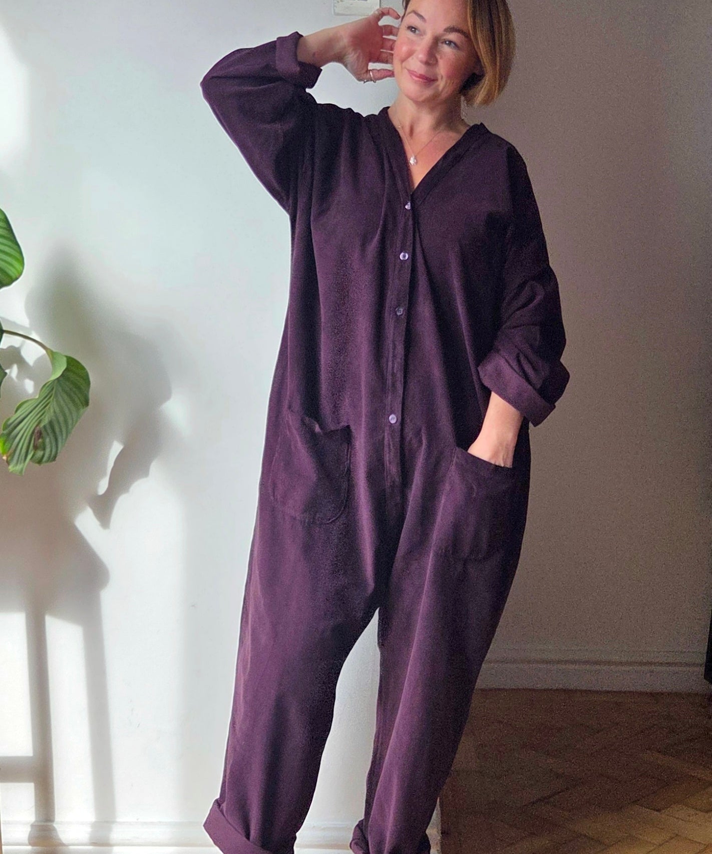 Cord boiler suit