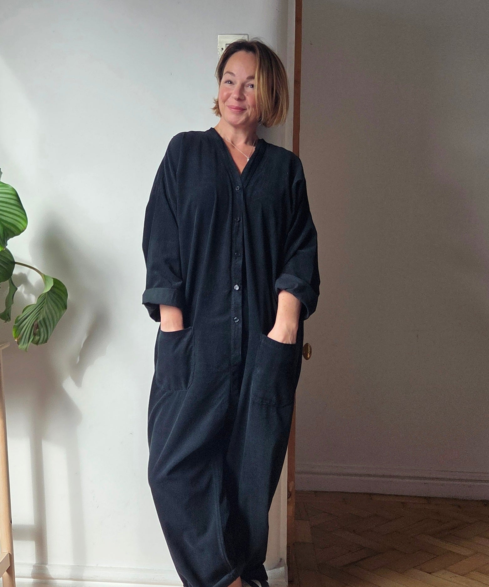Cord boiler suit