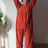 Cord boiler suit