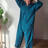 Cord boiler suit