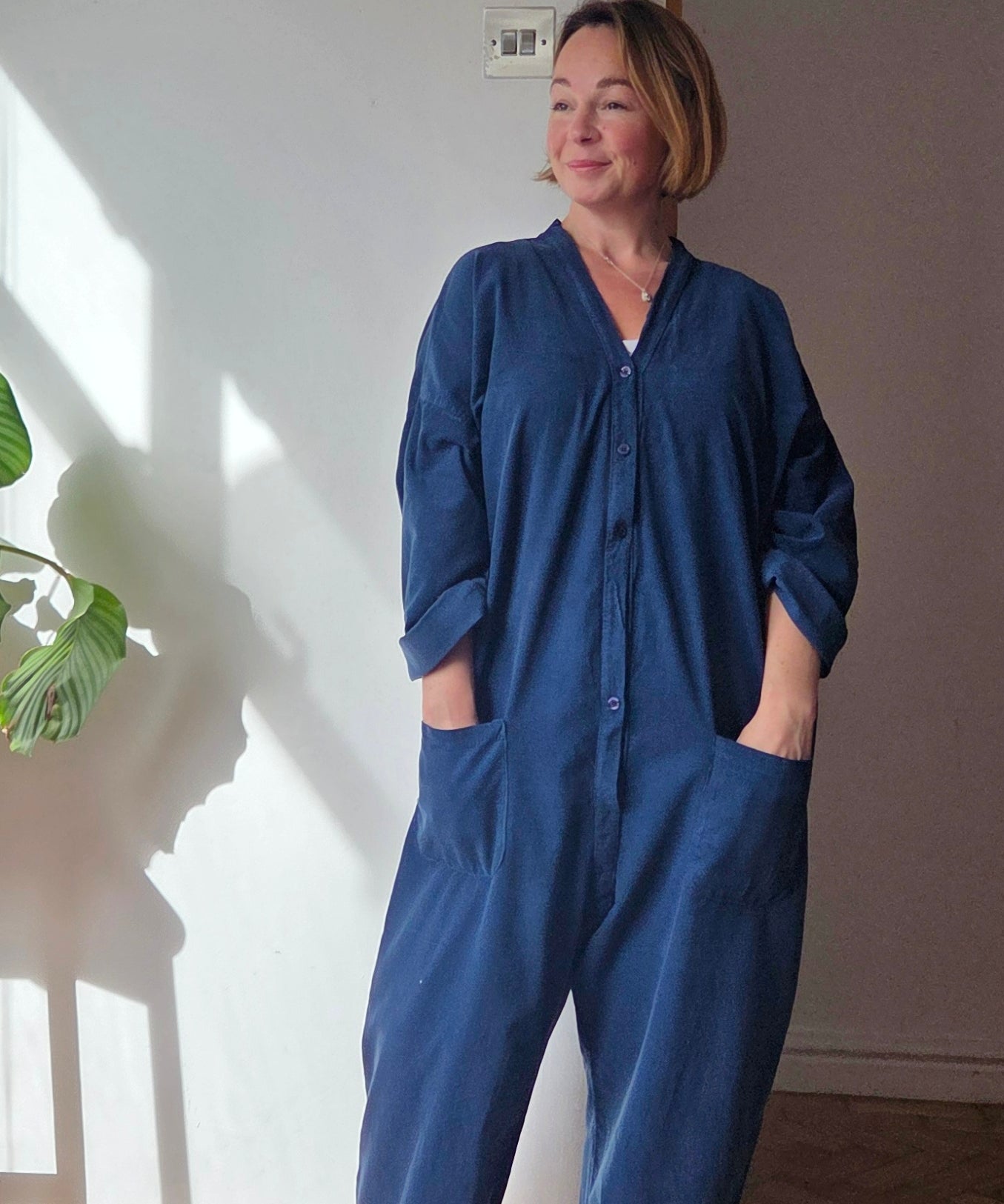 Cord boiler suit