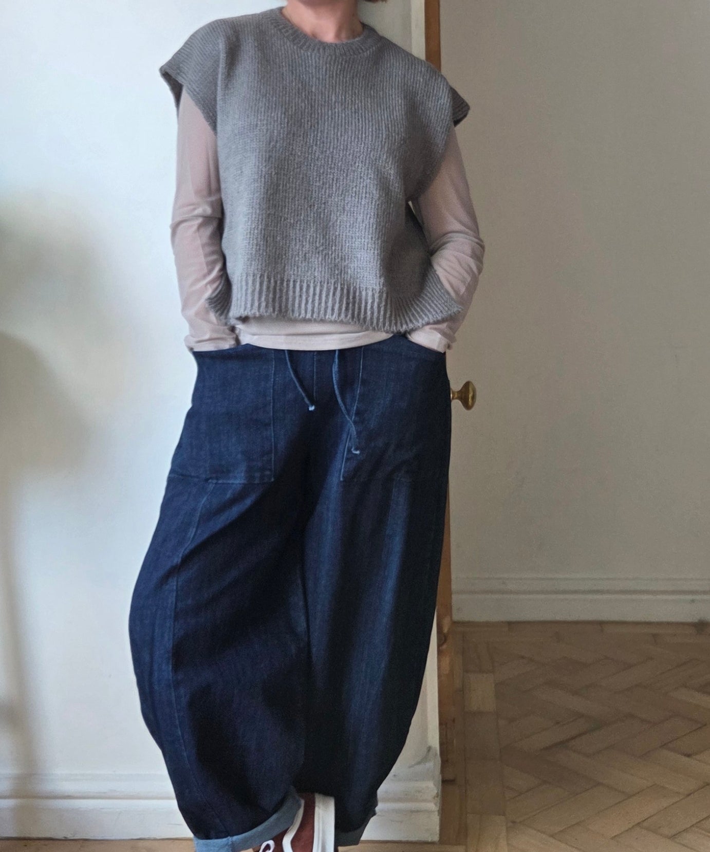 Winter Stretchy Barrel Leg Jeans