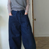 Winter Stretchy Barrel Leg Jeans