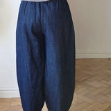 Winter Stretchy Barrel Leg Jeans
