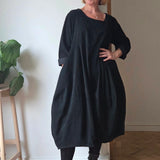 Cord Balloon Dress