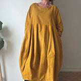 Cord Balloon Dress