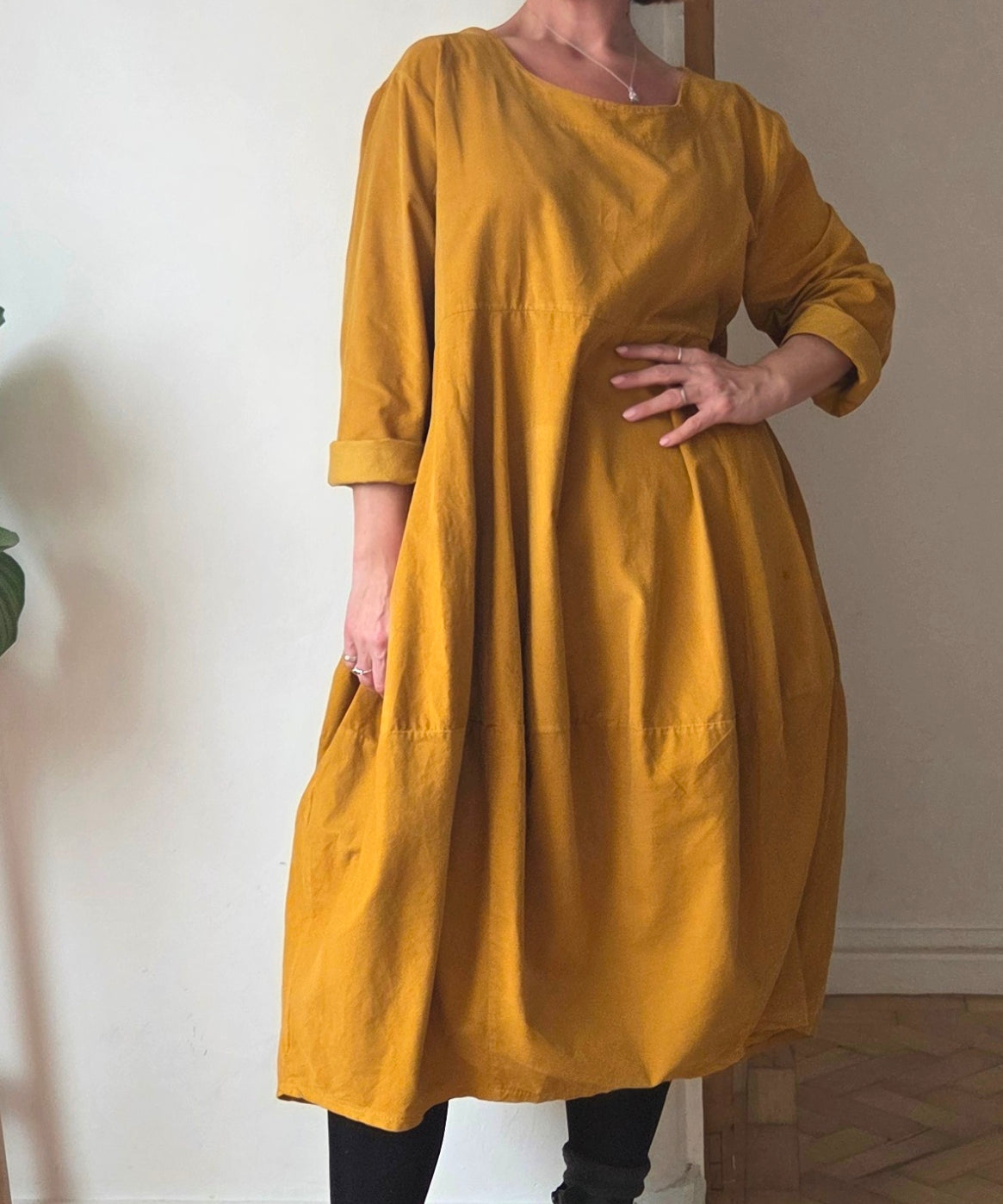 Cord Balloon Dress