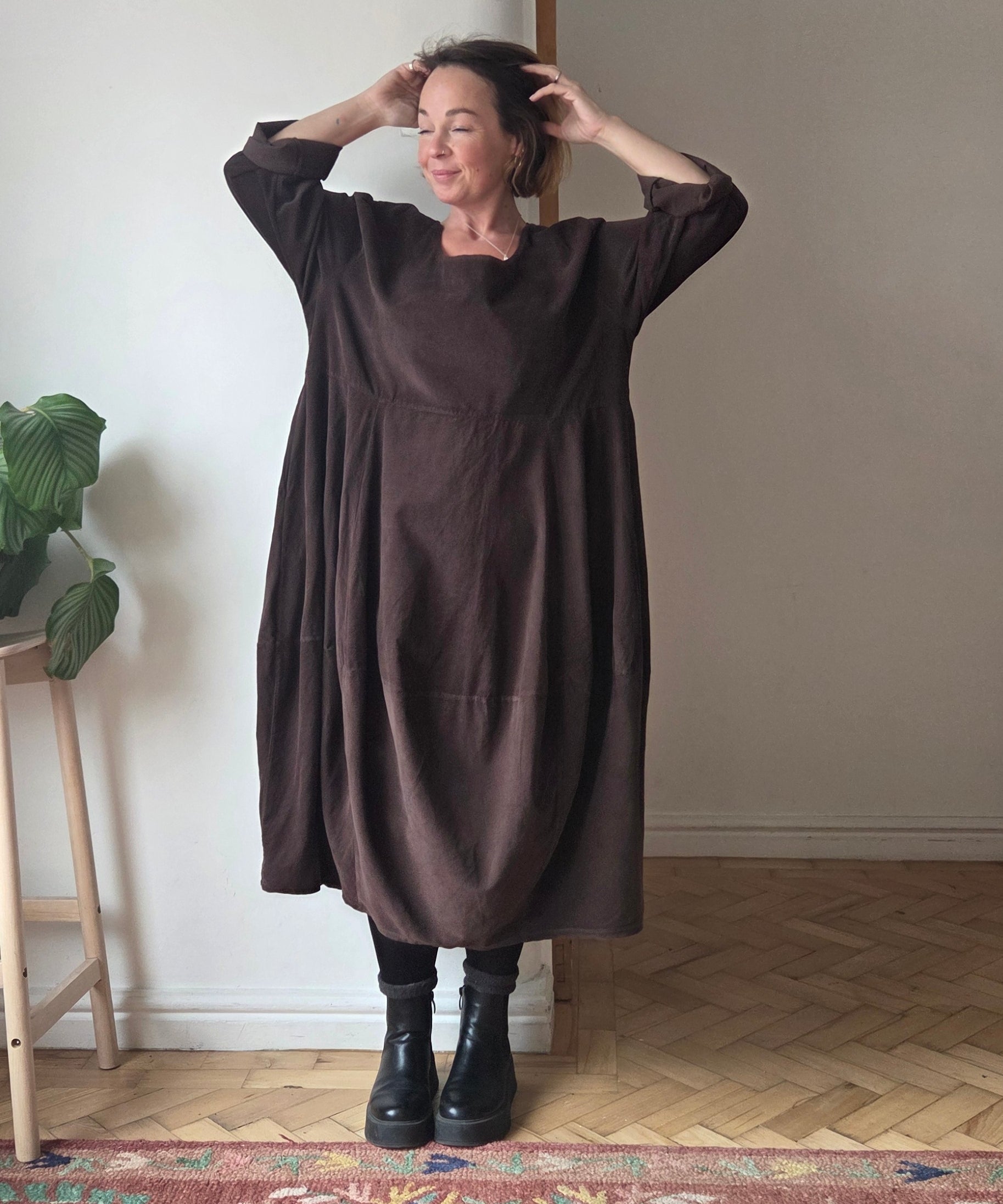 Cord Balloon Dress