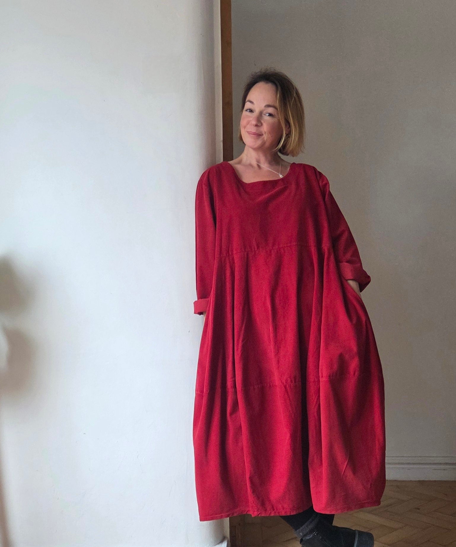 Cord Balloon Dress