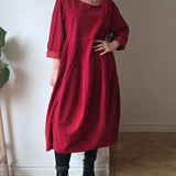 Cord Balloon Dress