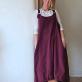 Needle Corduroy Pinafore Dress
