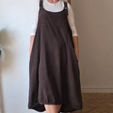 Needle Corduroy Pinafore Dress