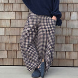 Anni .2 Check Barrel Leg Trousers