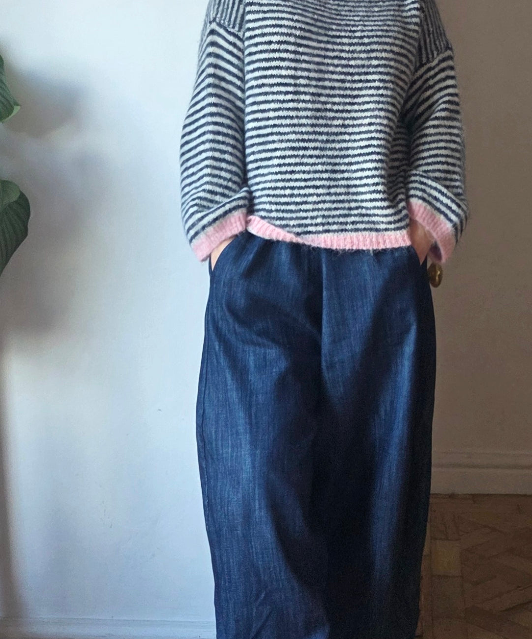 Boat neck Striped Jumper