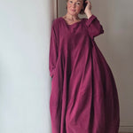 Cord Balloon Dress