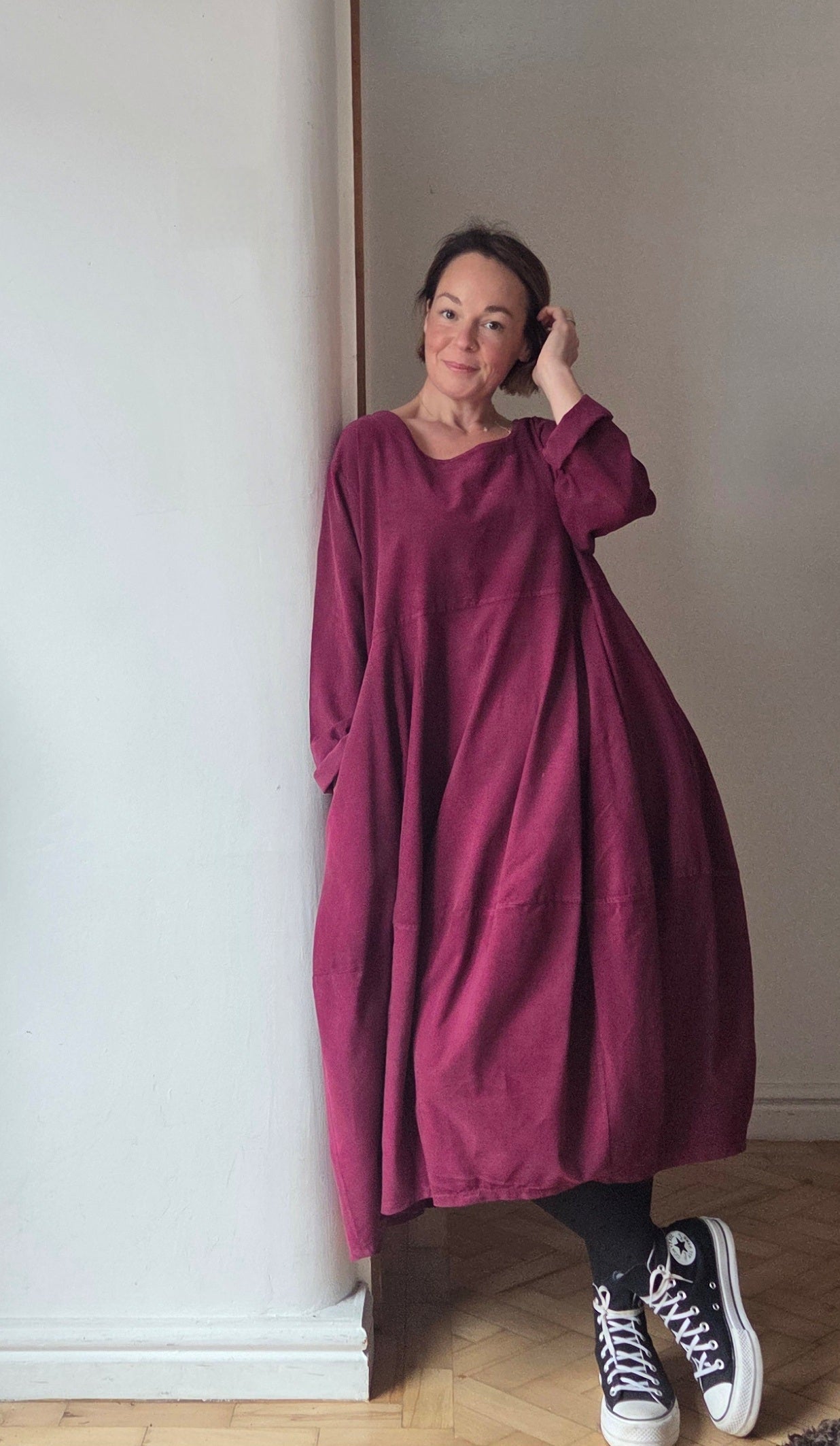 Cord Balloon Dress