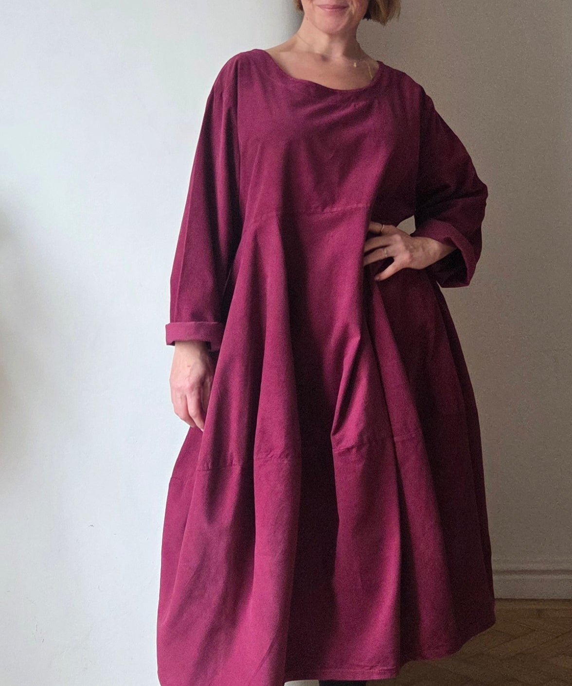 Cord Balloon Dress
