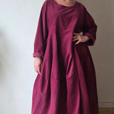 Cord Balloon Dress