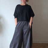 Pinstripe  Barrel Trousers - PRE-ORDER