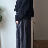 Pinstripe  Barrel Trousers - PRE-ORDER