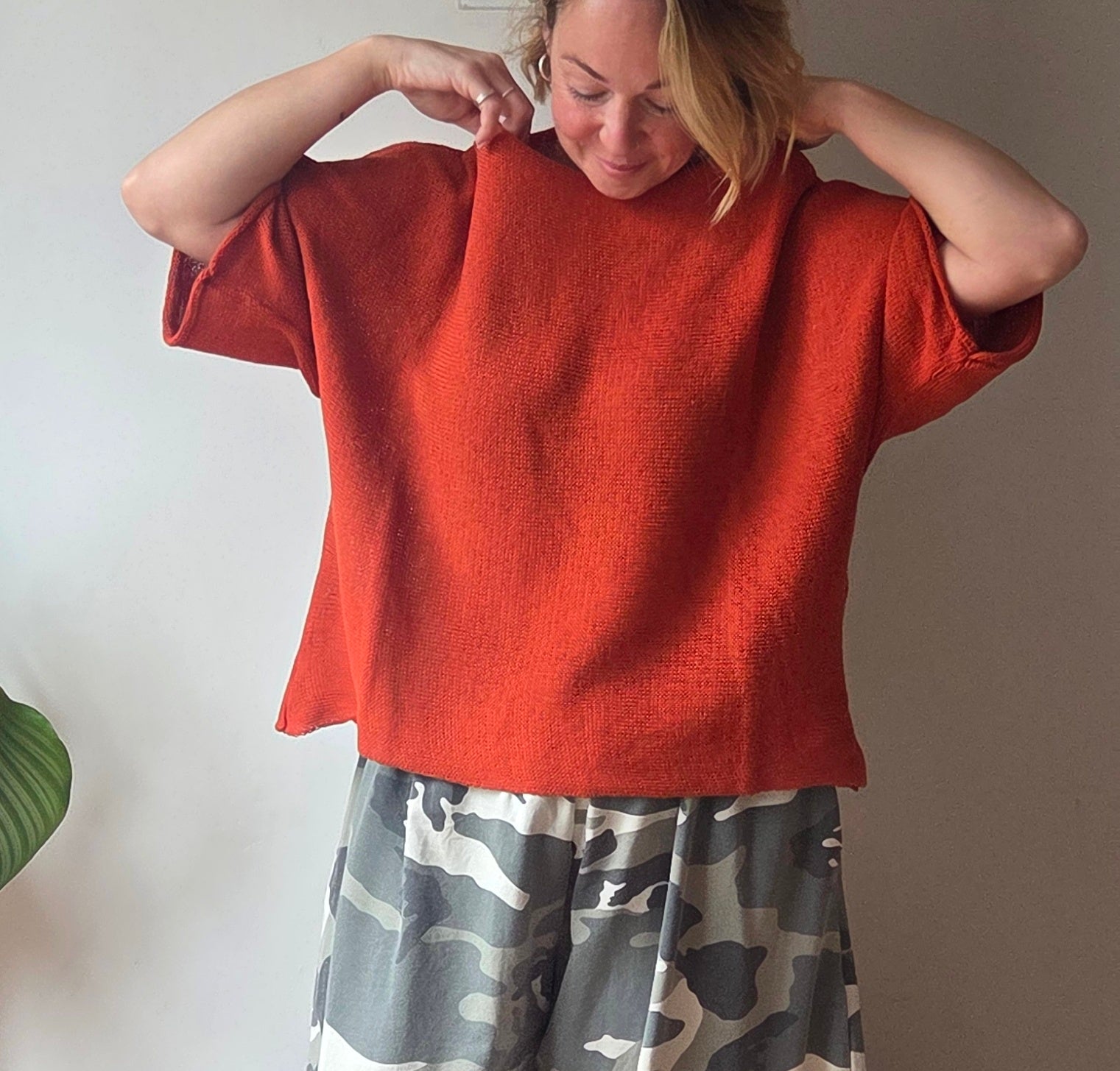 Cotton Blend Fine knit top