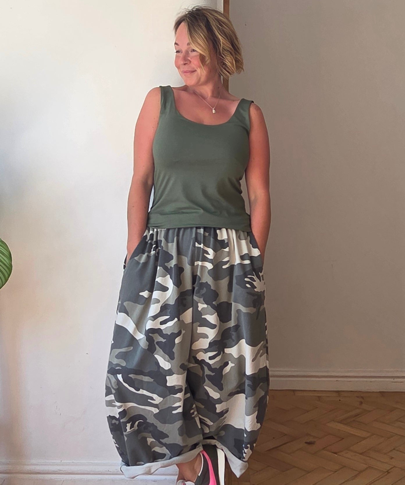 Camo Barrel Trousers