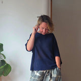 Cotton Blend Fine knit top