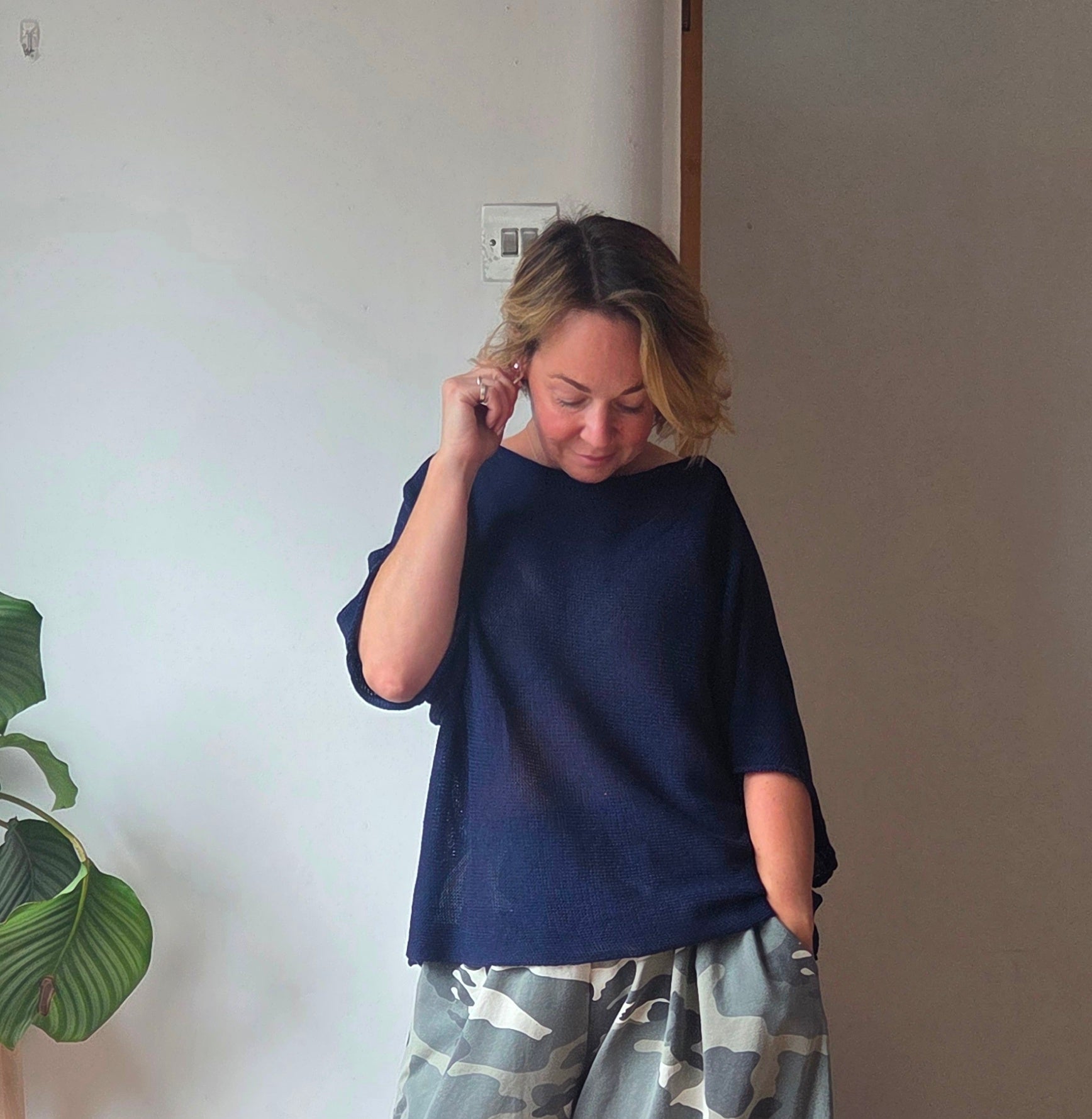 Cotton Blend Fine knit top