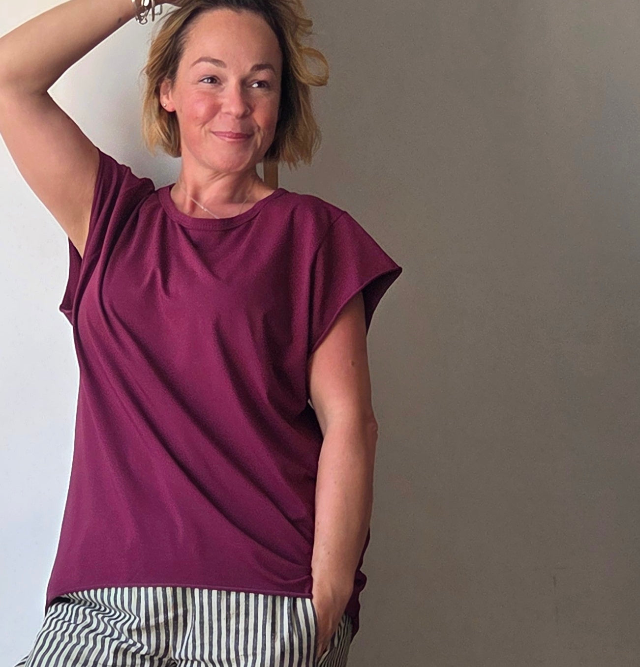 Cap sleeve t shirt