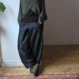 Cropped barrel leg jeans