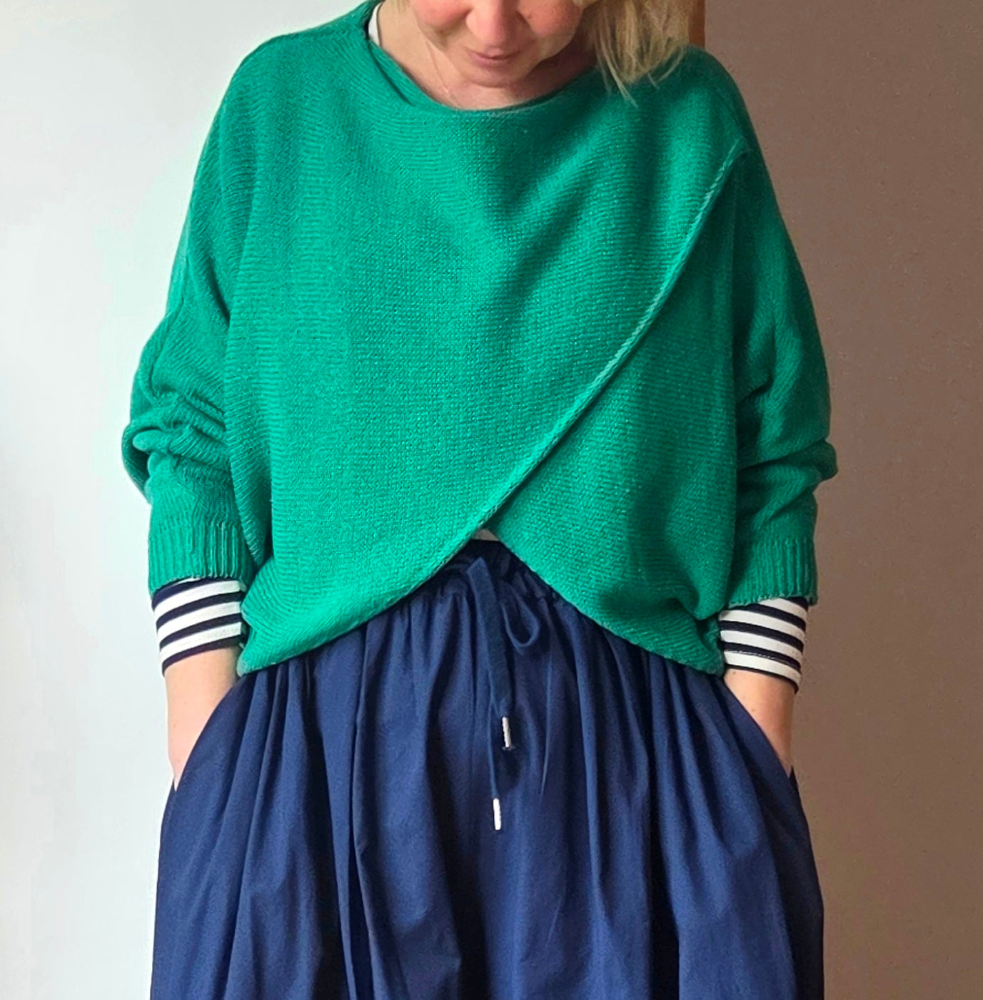 The baby crossover jumper (cotton blend) from So Satsuma Clothing UK.