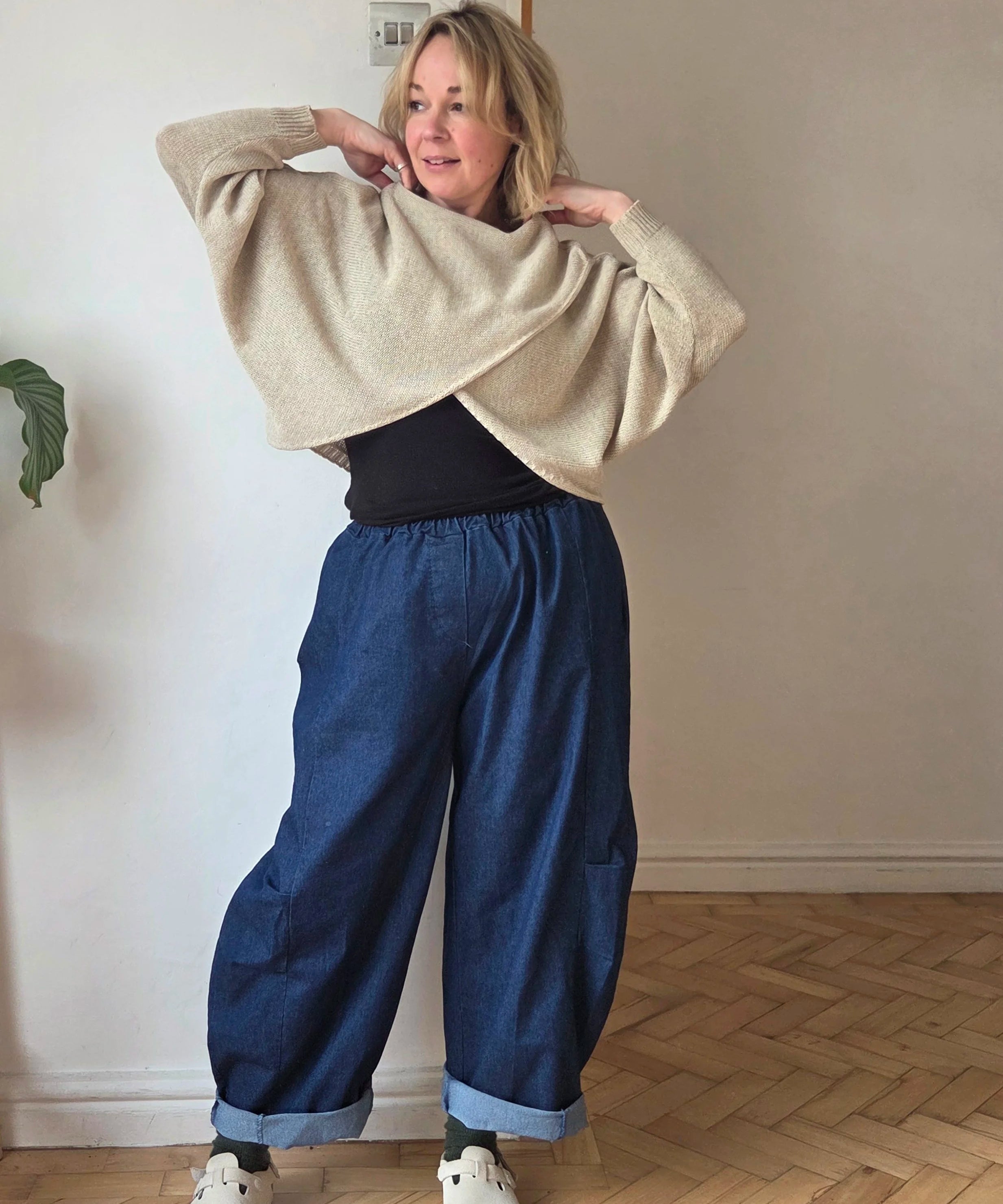 The baby crossover front jumper (cotton blend) from So Satsuma Clothing UK.