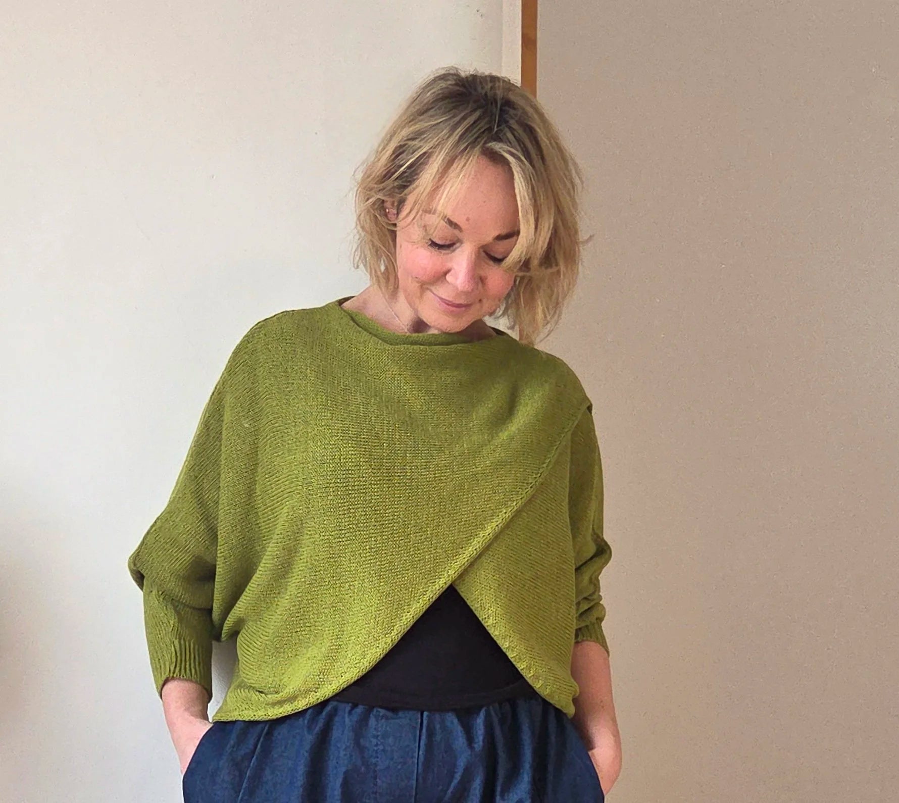 The baby crossover front jumper (cotton blend) from So Satsuma Clothing UK.