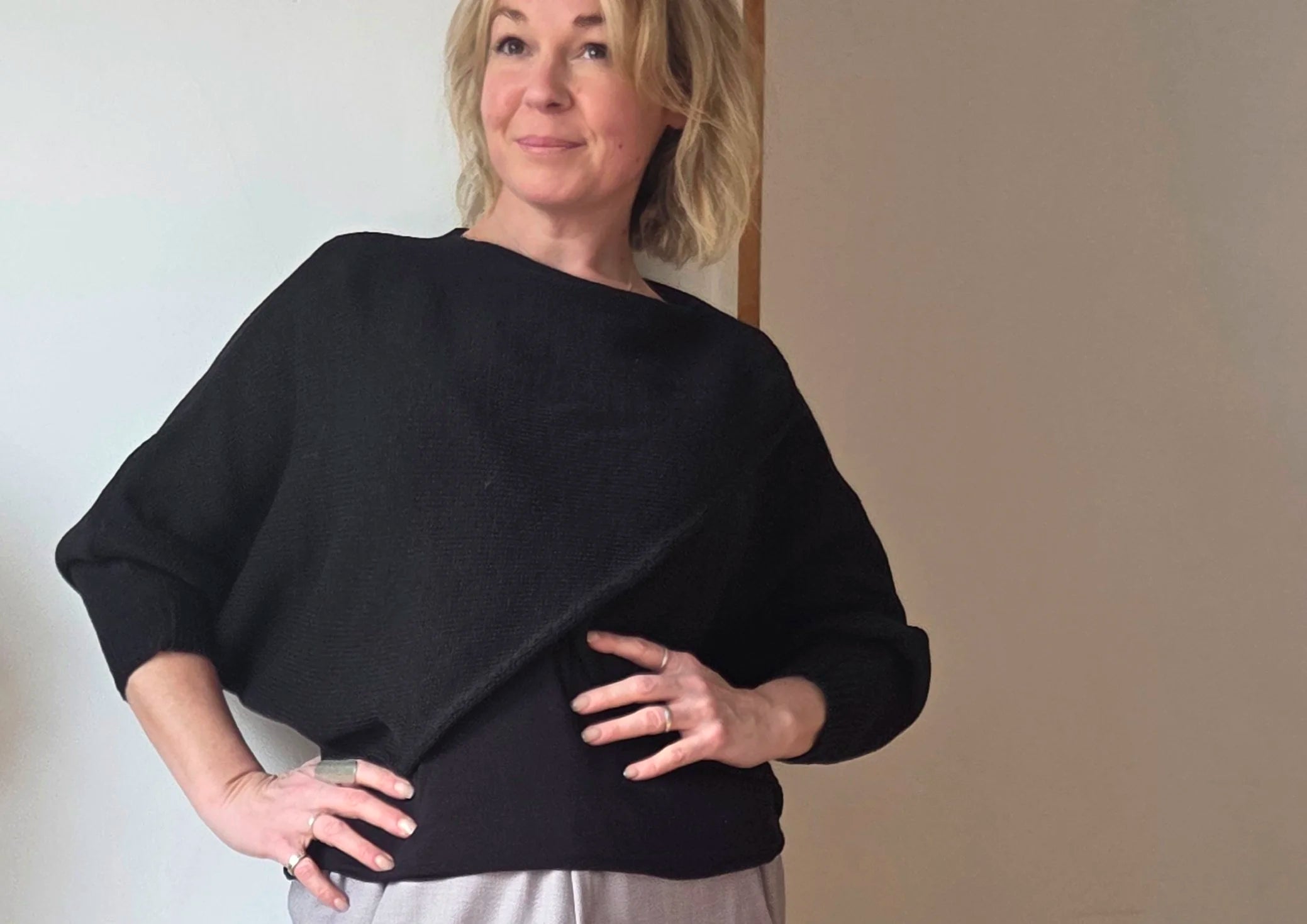 The baby crossover front jumper (cotton blend) from So Satsuma Clothing UK.