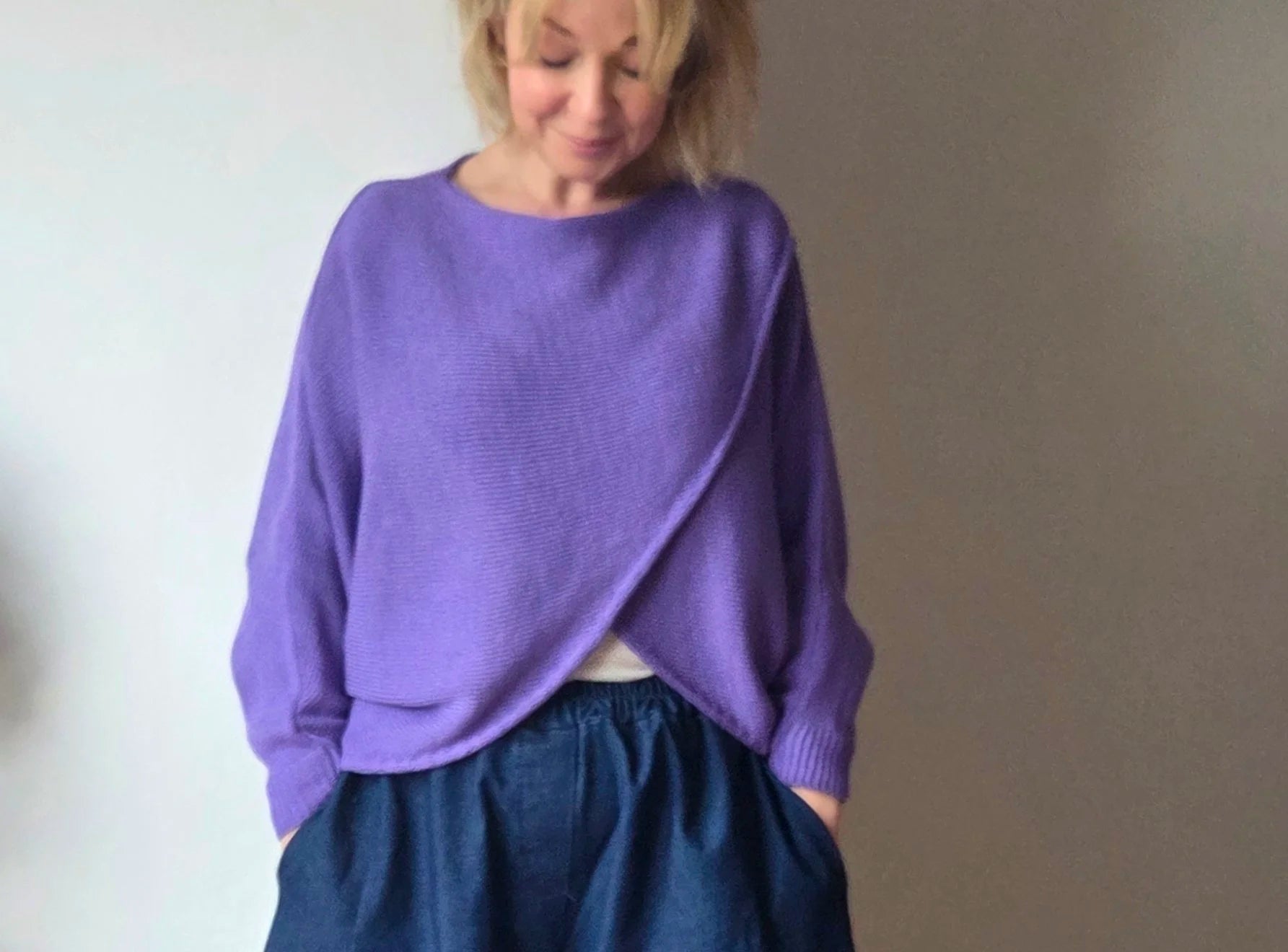 The baby crossover jumper (cotton blend) from So Satsuma Clothing UK.