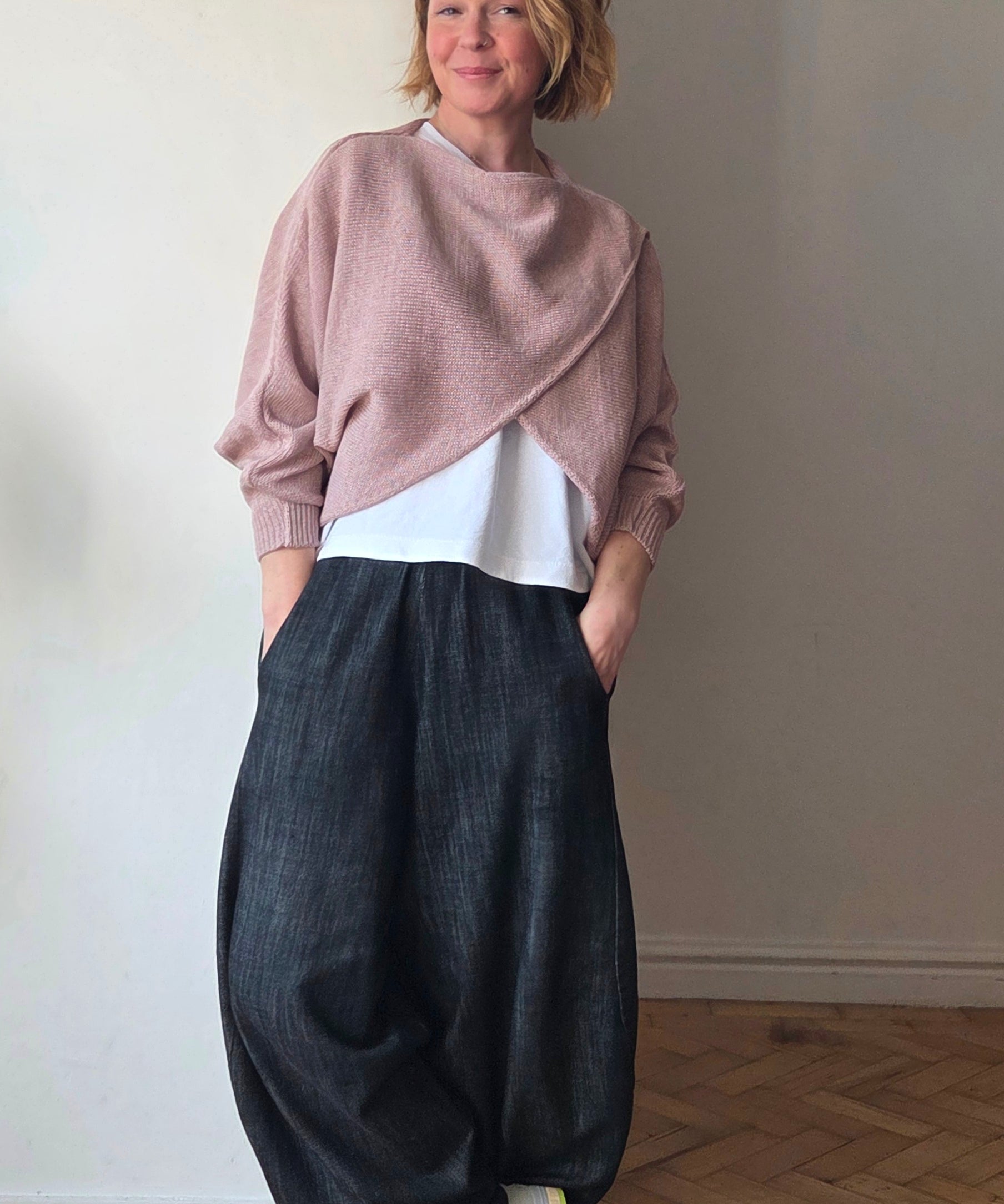 The baby cross front jumper (cotton blend) from So Satsuma Clothing UK.