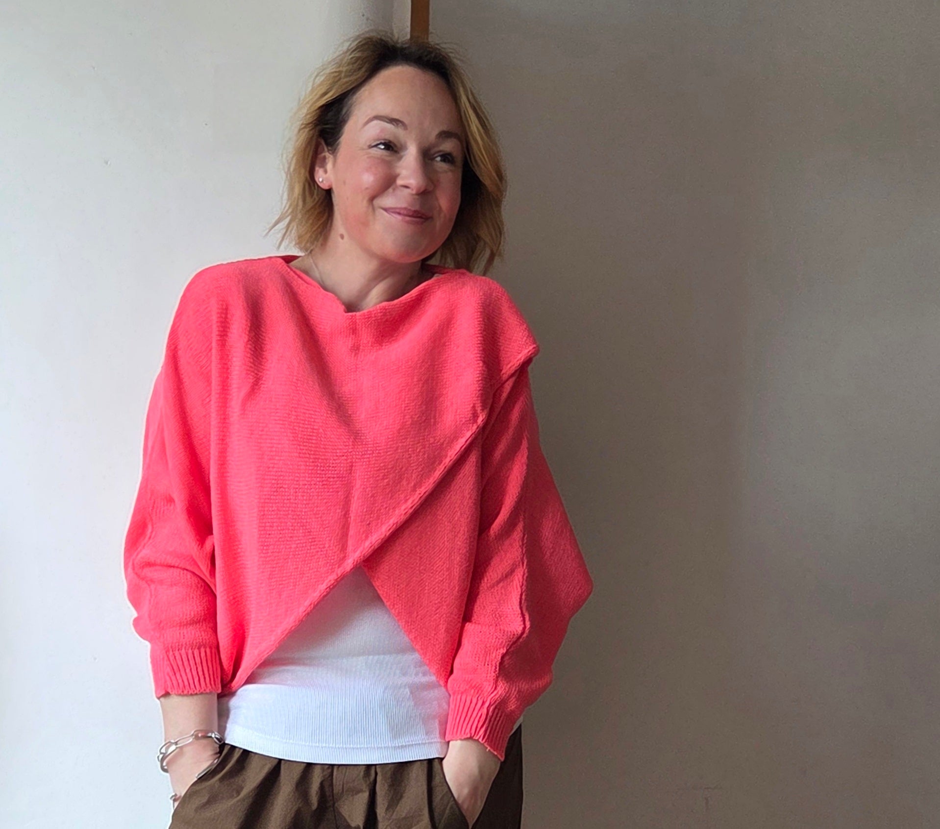 The baby cross front jumper (cotton blend) from So Satsuma Clothing UK.
