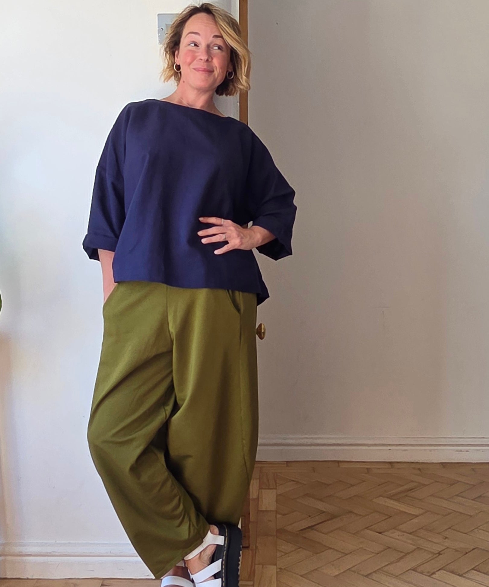 cropped jersey trousers from SoSatsuma UK.