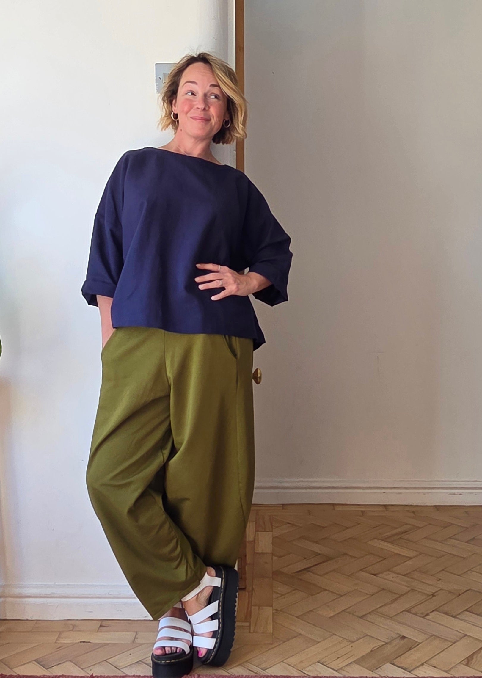 cropped jersey trousers from SoSatsuma UK.