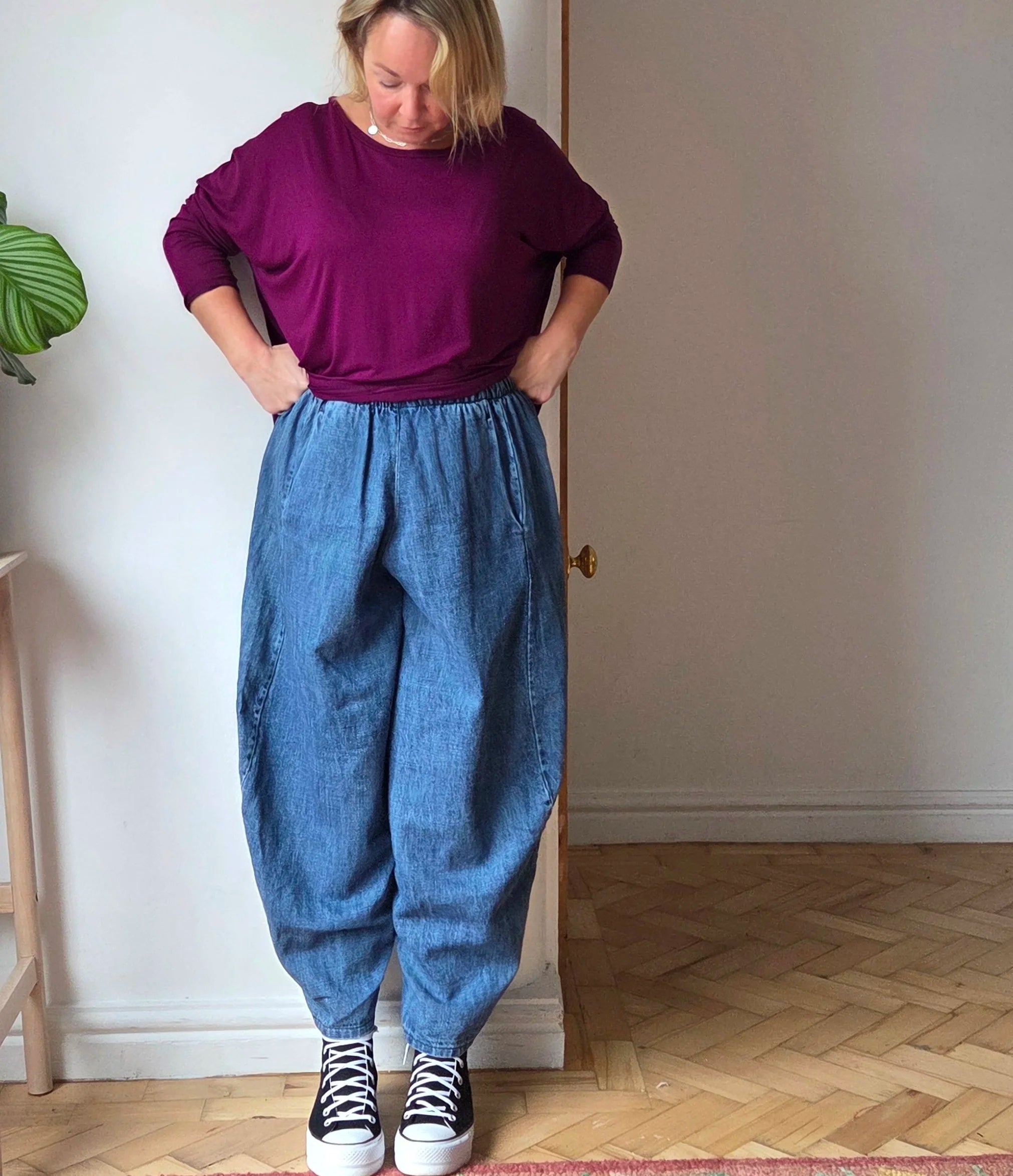 elasticated waist Barrel jeans from So Satsuma Clothing UK.