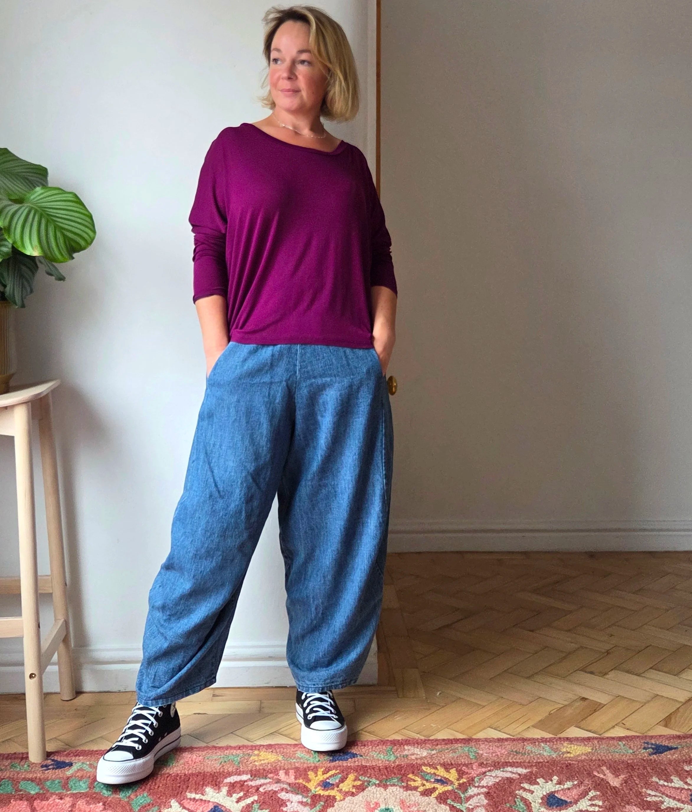 elasticated waist Barrel jeans from So Satsuma Clothing UK.