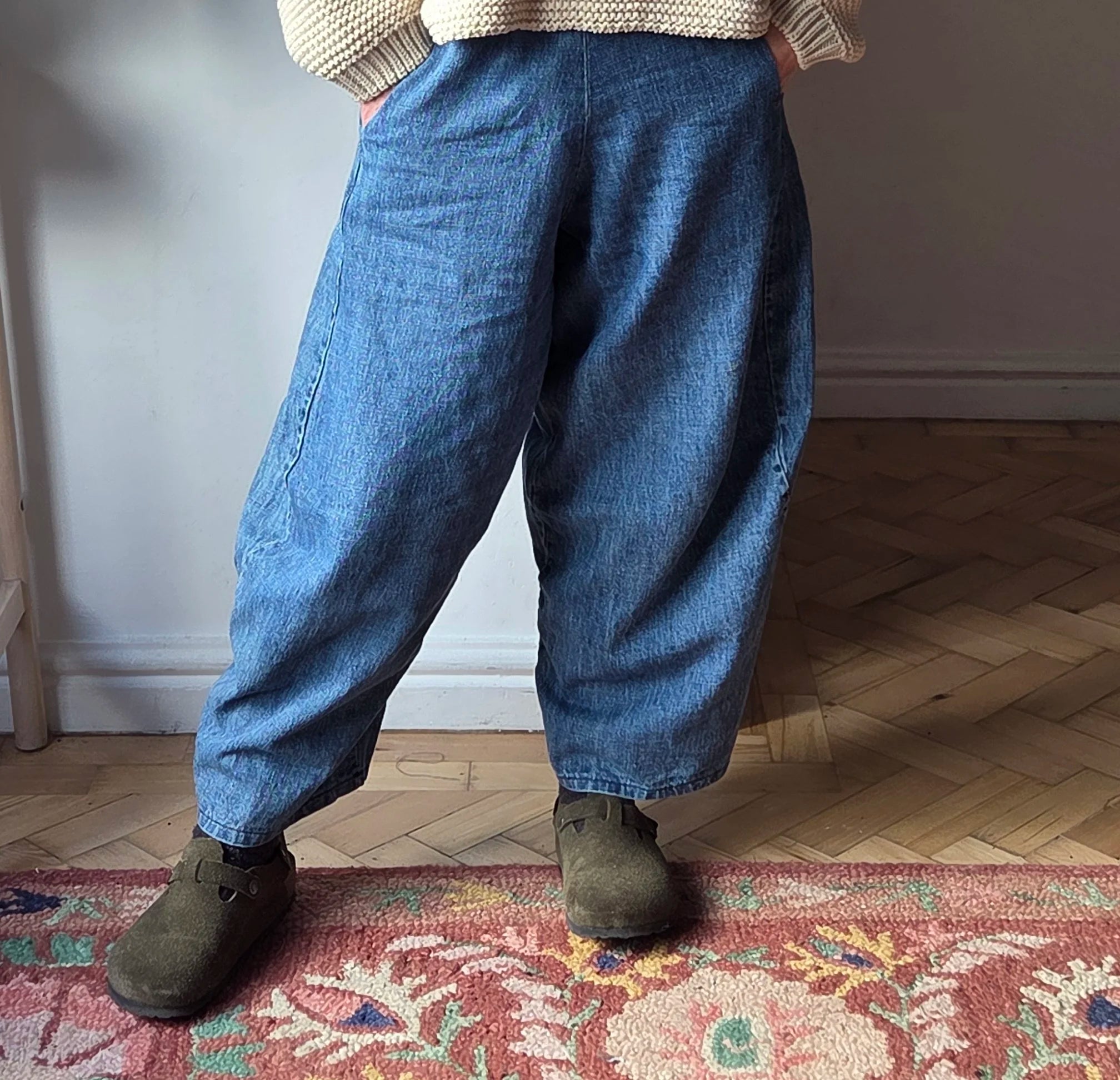 elasticated waist Barrel jeans from So Satsuma Clothing UK.